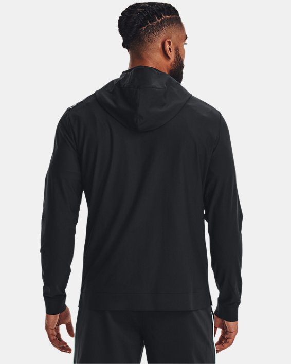 Men's Curry Hooded Golf Shirt, Black, pdpMainDesktop image number 1